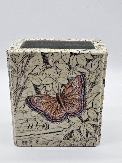 John Derian New York Designer Vase Butterfly – Hand-painted (16 cm)