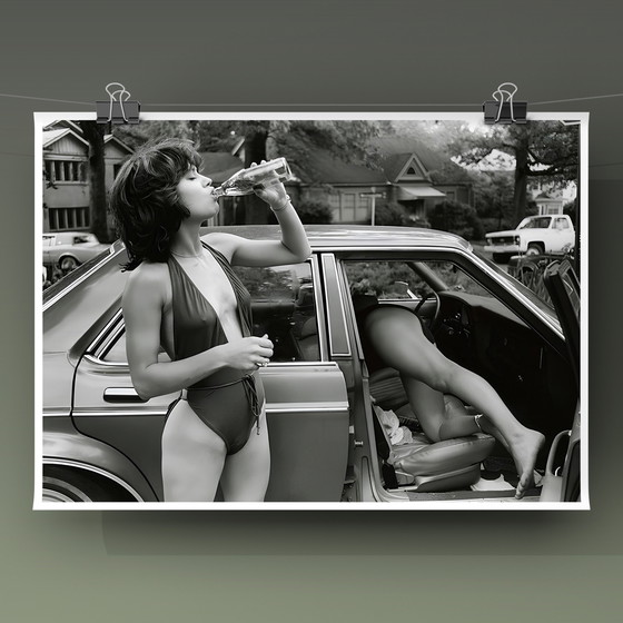 Image 1 of 1x Jane Birkin – Zomerscènefotografie uit het midden van de vorige eeuw uit de jaren 70