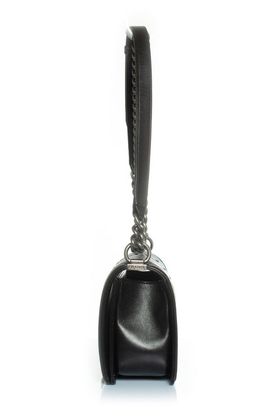 Image 1 of Chanel Boy Bag van lamsleer met chevronplooien