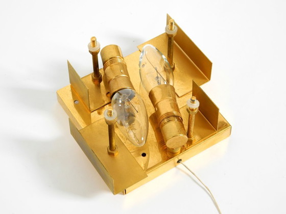 Image 1 of Originale Kinkeldey-Wandlampe aus Kristallglas und Messing aus den 1960er Jahren in neuwertigem Zustand