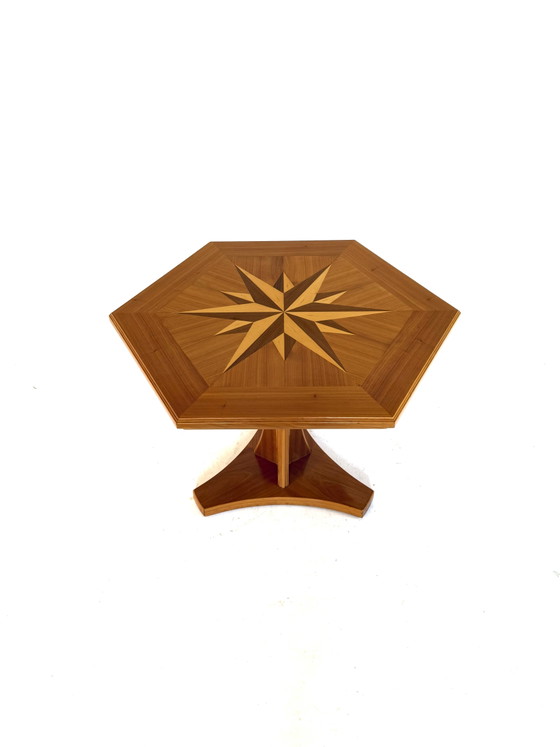 Vintage Hexagonal Teak Dining Table ‘70s – Wood (photo 14 of 14)