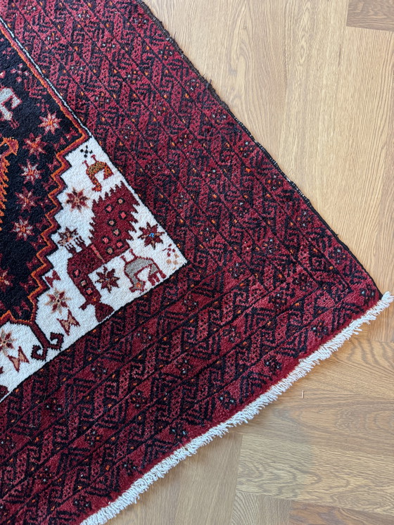 Image 1 of Tapis persan vintage noué à la main 200x100cm