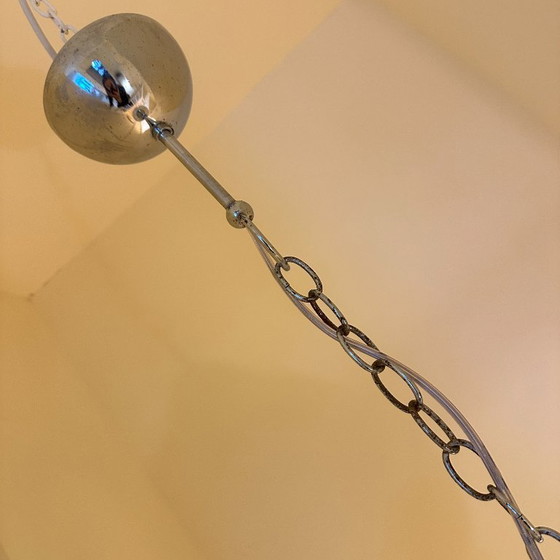 Image 1 of Carlo Nason per Mazzega, anni '70, vetro di Murano bianco e trasparente, cromato - 1970