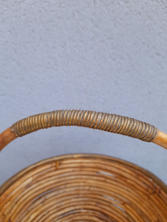 Cesto in rattan e ottone, 1970 – Oggetti decorativi, Brass (photo 3 of 12)
