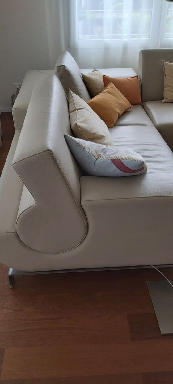 Sofá esquinero exclusivo Leolux B-Flat Design en perfecto estado. – Sofás esquineros, Aluminium (photo 4 of 8)