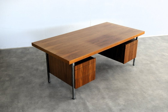 Vintage Bureau | Directiebureau | Teak | Jaren 60 – Chrome, Wood (photo 11 of 11)