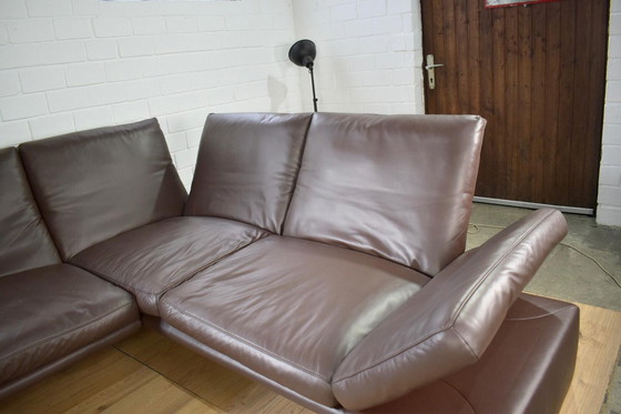 Image 1 of Divano in pelle Koinor Raoul in marrone con braccioli e schienali regolabili