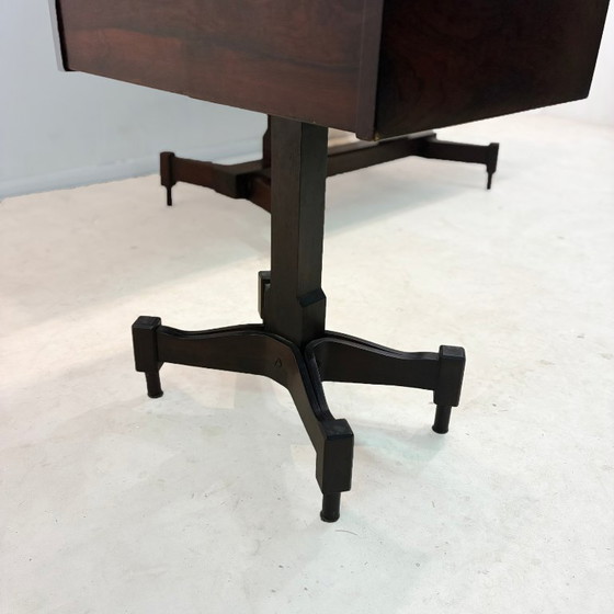 Image 1 of Escritorio de palisandro diseñado por Claudio Salocchi para Sormani, Italia, 1970.