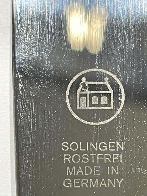 Image 1 of Bestekset Solingen deels verzilverd 6-persoons, 47-delig, Christofle Albi dessertvorkjes 6-delig, Waring & Gillow taartschep