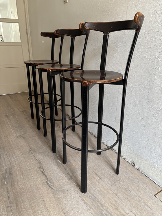 Image 1 of 1970 Spahn tabourets vintage 3 pièces