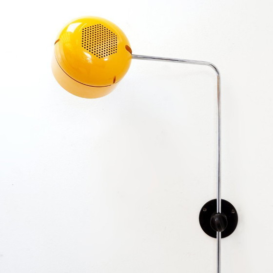 Image 1 of Lampada da parete gialla in stile Space Age di Arnold Berges per Staff – Germania, anni '70