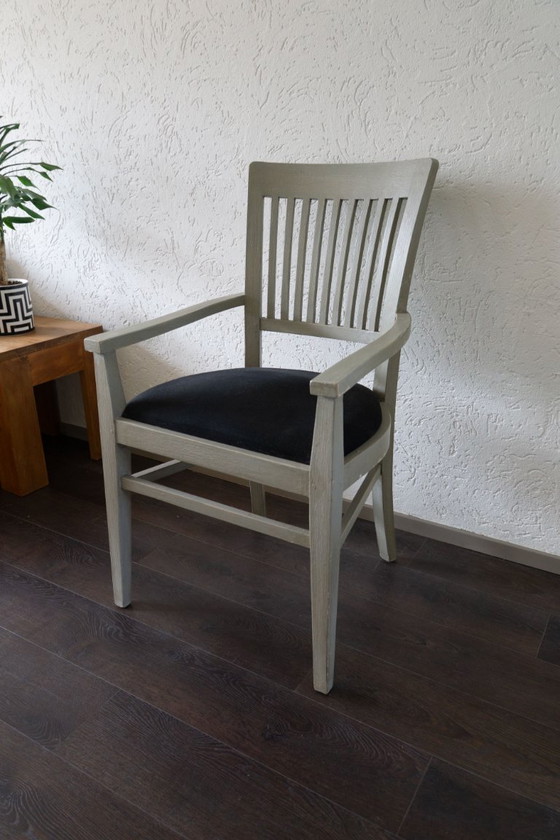 Image 1 of Set aus 4 luxuriösen Esszimmerstühlen – Design Schmieden – Massivholz