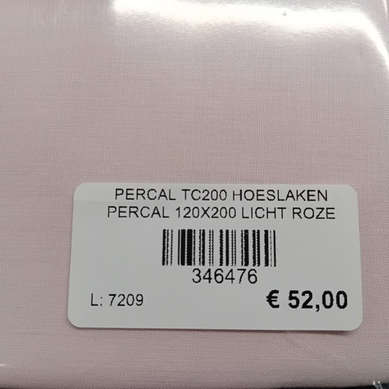 Image 1 of Drap-housse en percale 120 x 200 cm