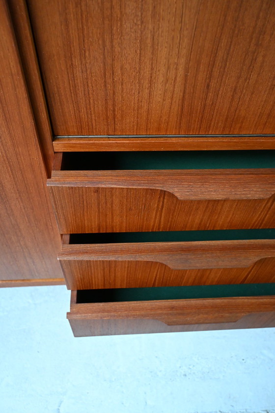 Credenza/mobile alto in teak vintage, design danese anni '60 – Credenze alte, Wood (photo 14 of 15)