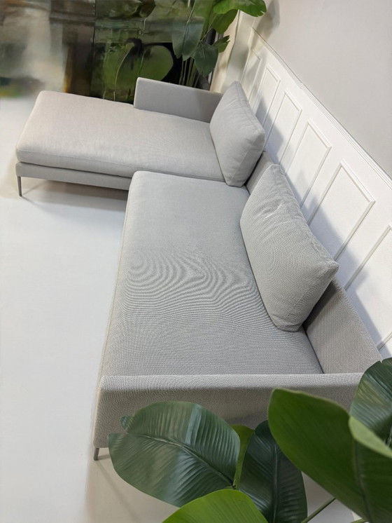 Image 1 of COR Pilotis Sofa Stoff Grau Ecksofa Designer Couch Sitzmöbel