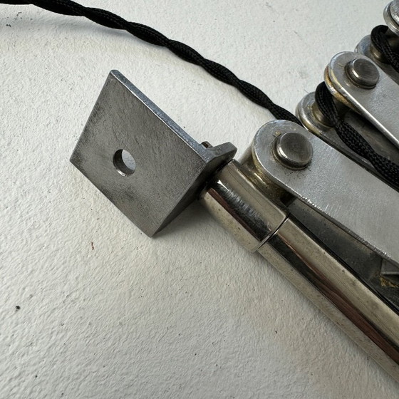 Image 1 of ALTE GROSSE LAMPE INDUSTRIELLE AKKORDEON-WANDLEUCHTE