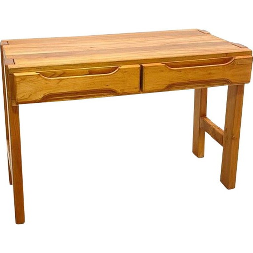 Vintage pine desk with drawers by Maison Regain, France 1960