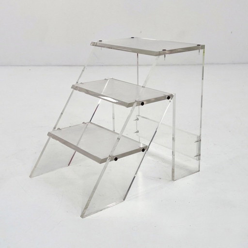 Escabeau ou table d'appoint en acrylique, 1970