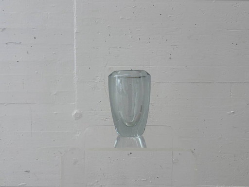 Massive mouth-blown glass vase, Murano glass, 1970s