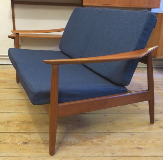 Image 1 of FD 164 Zweisitzer-Teaksofa von Arne Vodder für France and Sohn, Dänemark, 1960er Jahre