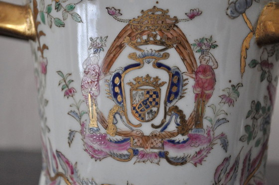 Image 1 of Pair of porcelain pots - Early 20th century (ref 2819)