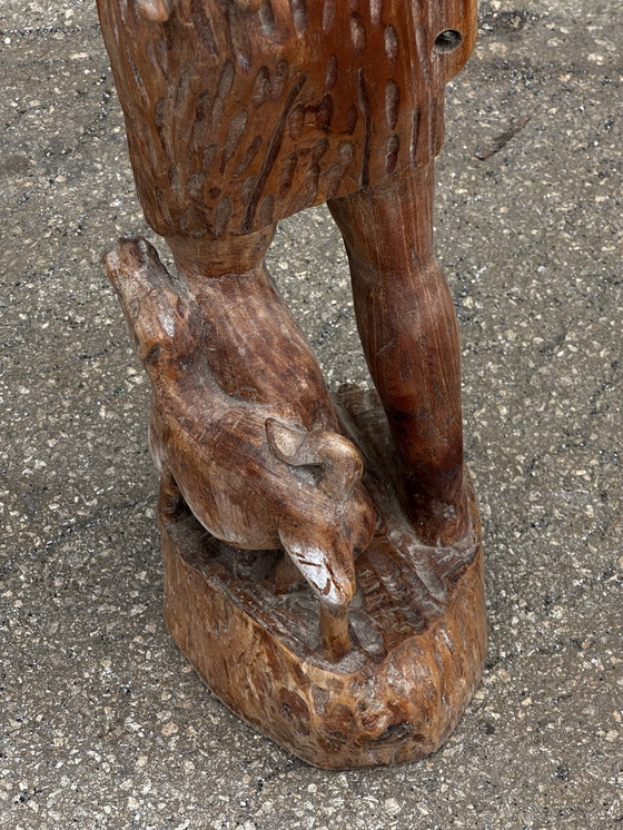 Image 1 of Art Africain - Sculpture bois année H 80 cm - 1920-1930 - Homme chasseur