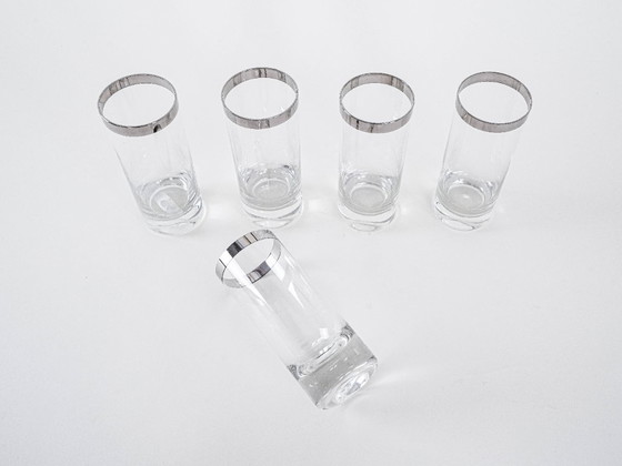 Image 1 of Set di bicchieri, stile Hollywood Regency, anni '70, made in Italy