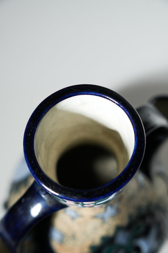 Antique Amphora Czechoslovakia Vase Dignitary Portrait Double Handles Art Deco – Ceramic (photo 14 of 16)