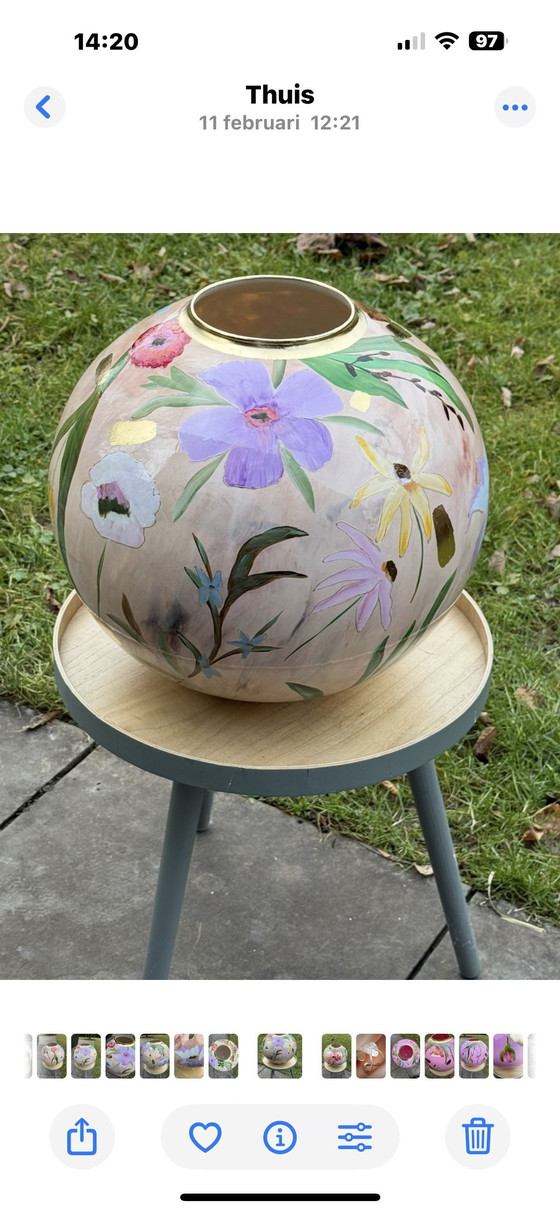 Image 1 of Vaso XL nuovo dipinto a mano VIBE Art