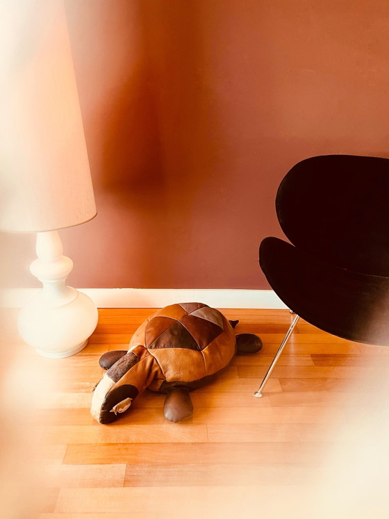 Image 1 of Unique! 70s Design Zoomorphic leather turtle