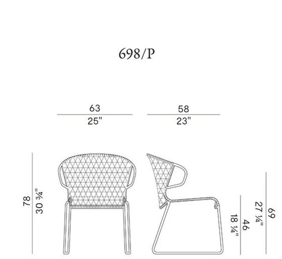 Image 1 of 4 Vela 698/LP fauteuils - Buiten / Potocco