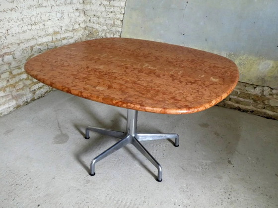 Esstisch von Giancarlo Piretti für Castelli aus Terrakotta-Travertin – Esstische, Aluminium, Design (photo 6 of 13)