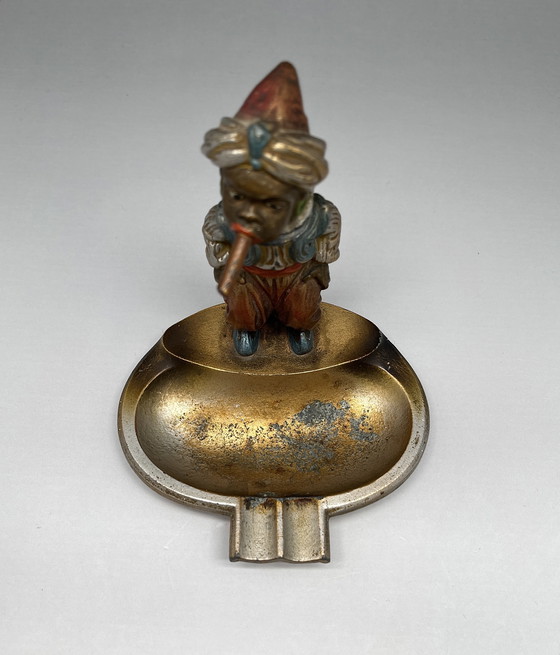 Image 1 of Austrian Bobblehead Figural Ashtray – Made in Austria