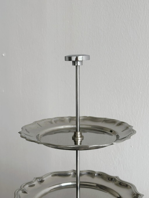3-level stainless steel serving tray