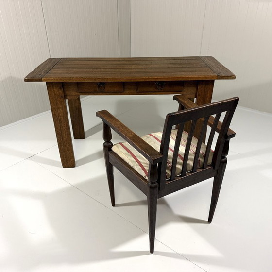 Mesa consola rústica de roble años 60, Madera, Marrón (foto 14 de 19)