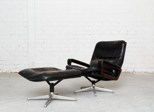 Vintage Lounge Chair & Ottoman by André Vandenbeuckfor Strässle