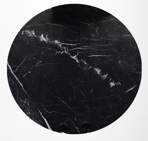 Originele Ronde Knoll Tulip Eettafel (137cm) in Nero Marquina Glanzend in Nieuwstaat!! Eero Saarinen – Marble (photo 2 of 15)