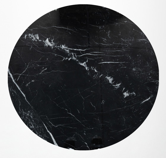 Originele Ronde Knoll Tulip Eettafel (137cm) in Nero Marquina Glanzend in Nieuwstaat!! Eero Saarinen – Marble (photo 2 of 15)