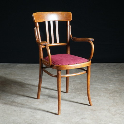 Silla Thonet antigua – década de 1920 – bureaustoelen, Textile, Metal, Vintage
