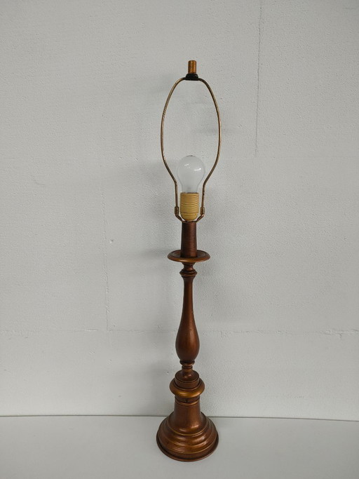 Wooden Florentine Style table lamp '60s (without shade)