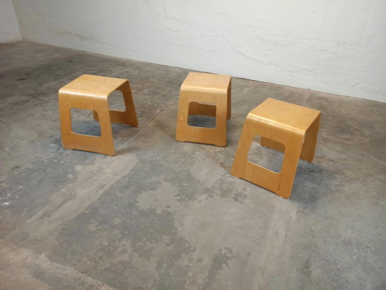 3 x Lisa Norinder per IKEA Benjamin sgabelli – Legno (photo 6 of 15)