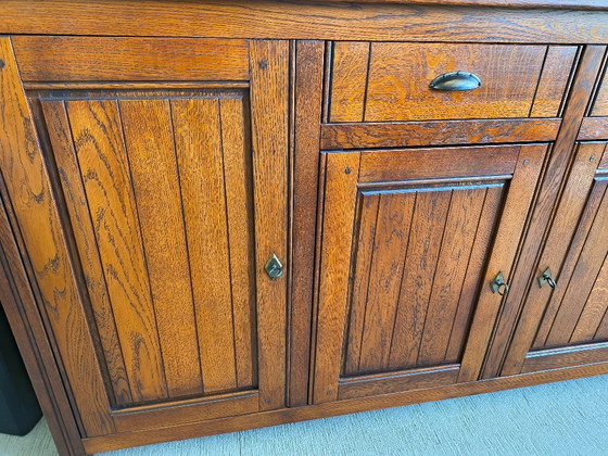 Cherry wood sideboard with doors and drawers, Brown, Vintage (photo 4 of 5)