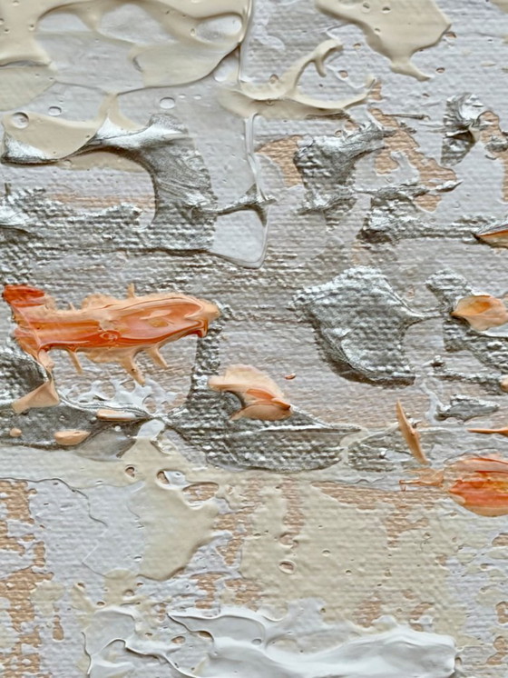 Image 1 of Dipinto astratto VOLT Mandarin Pie – opera d'arte moderna originale 18×24 cm