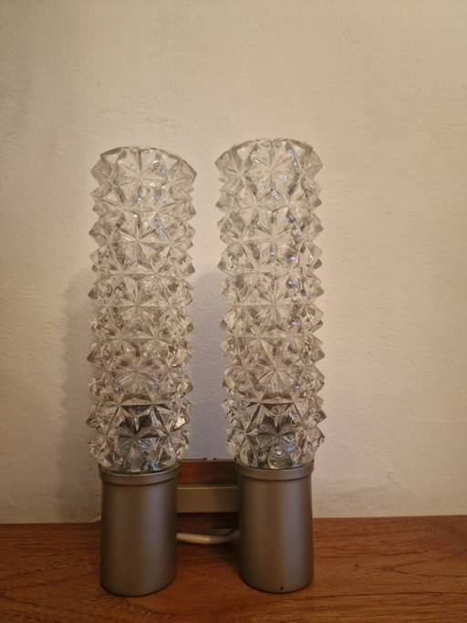 Lámpara de pared vintage de Orrefors Kalmar – wandlampen, Glass, Metal