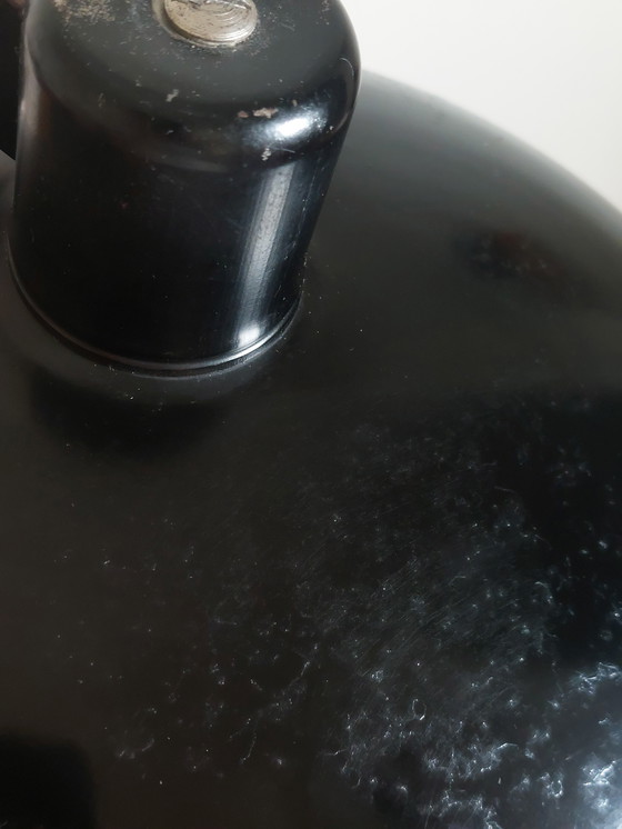 Image 1 of Seltene schwarze verchromte Bauhaus Schreibtischlampe Tischleuchte