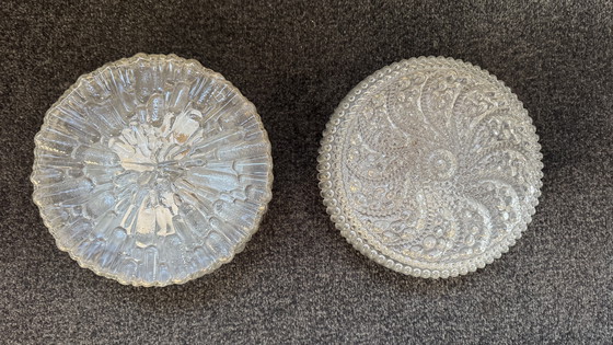Image 1 of Vintage glazen plafoniere jaren 60 