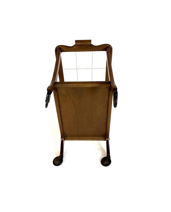 Image 1 of Vintage teakhouten trolley ‘60