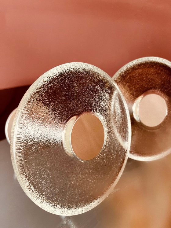 Image 1 of Set of 70's glass design wall hooks