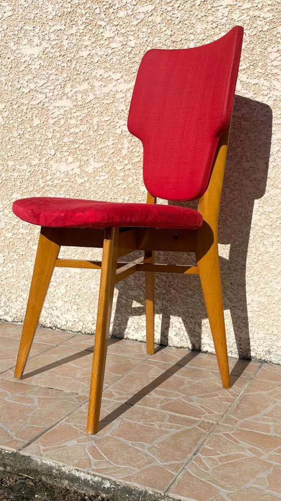 Image 1 of Retro vintage rode stoel