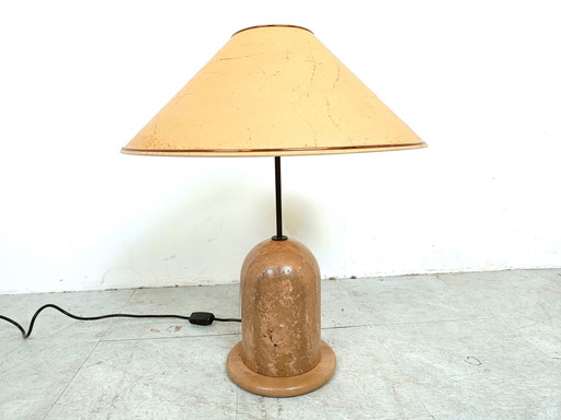 Vintage travertine table lamp